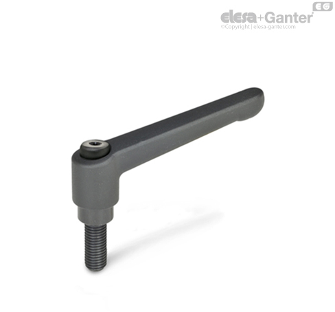 GN 300 Ayarlanabilir el manivelaları dişli saplamalı